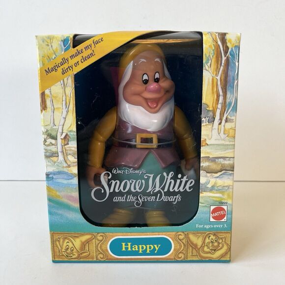 1992 Mattel Disney Snow White and the 7 Dwarfs Happy Doll Magic Color Change - Picture 2 of 6